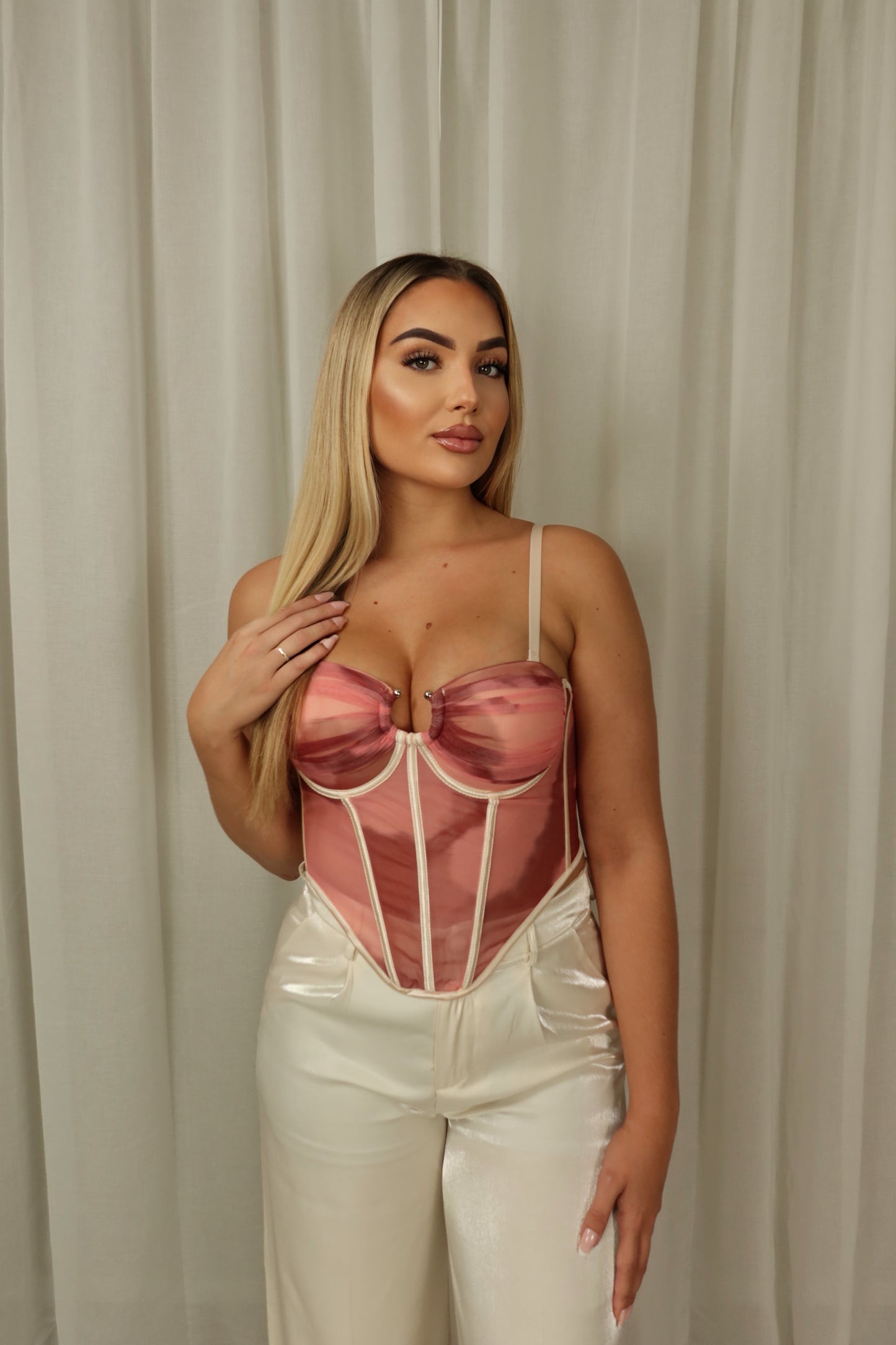 Sunset blush corset